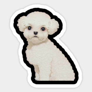 Maltipoo Puppy Fluffy Dog Maltese Poodle Bichon Frise Lover Sticker